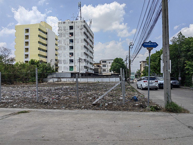 ขายที่ดิน 424 ตรว. ติดถนนพัฒนาการ78 เข้าซอยเพียง 50 ม ใกล้ถนพัฒนาการตัดใหม่และถนนอ่อนนุช