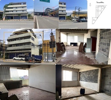 ขายที่ดินพร้อมตึก 124 ตารางวา 3 ชั้นครึ่ง สุขาภิบาล 5