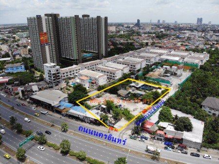 ขายที่ดิน-4-ไร่-66-ตรว-ติดถนนนครอินทร์-ใกล้รถไฟฟ้าสายสีม่วง-แยกติวานท์