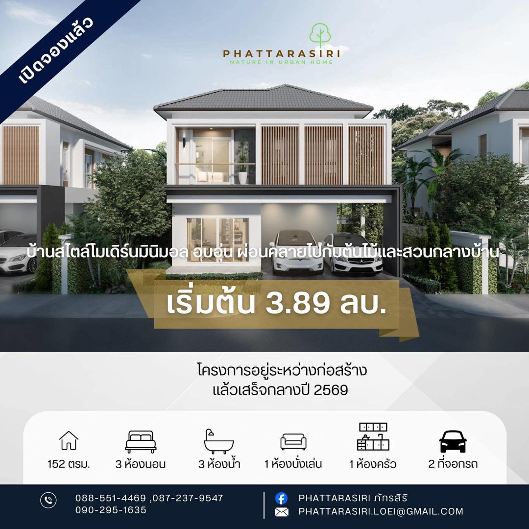 ขายถูกมาก-บ้านเดี่ยว-2-ชั้น-สร้างใหม่-โครงการภัทรสิริ-อเมือง-จเลย-ใกล้บิ๊กซี-แม็คโคร-โรงพยาบาล