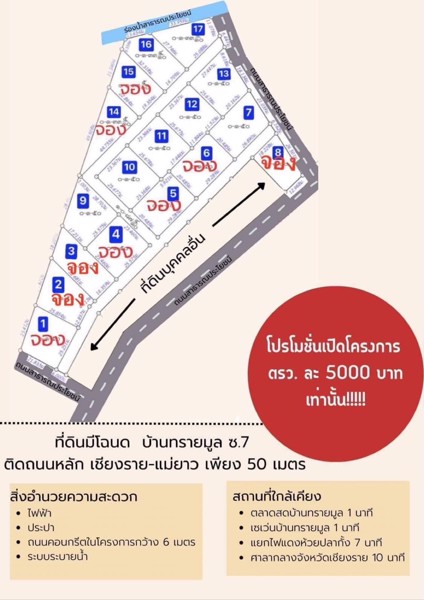ที่ดินแบ่งขาย-สด-ผ่อน-3-5ปี-