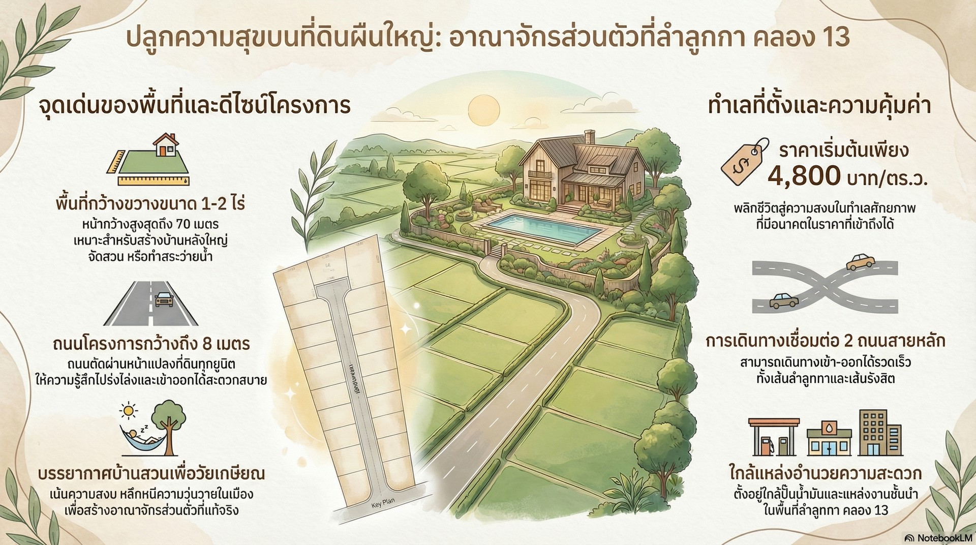 ขายที่ดินติดถนนลำลูกกาคลอง13