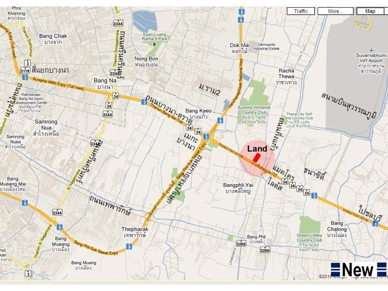 ขายที่ดินเปล่า-ติดถนนบางนา-ตราด-กม115