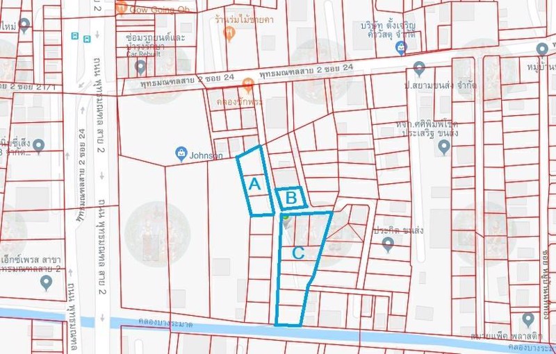 แบ่งขายที่ดินเปล่า-รูปแปลงสวยติดกัน-3-แปลง-พุทธมณฑลสาย-2