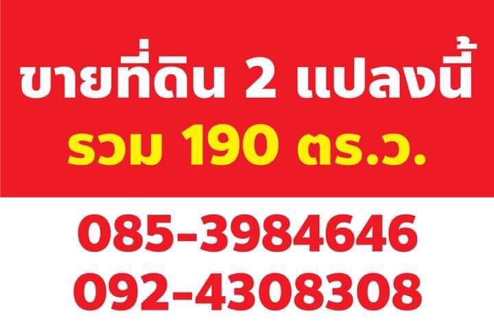 ขายที่ดิน-2-แปลง-รวมกัน-เนื้อที่รวม-190-ตารางวา