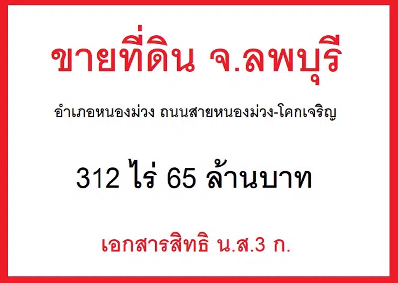 ขายที่ดิน-ลพบุรี-เนื้อที่-312-ไร่