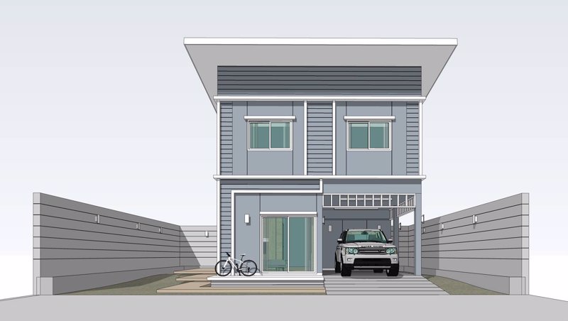 ขายบ้านโมเดิร์น-2ชั้น-ดีไซด์เรียบๆๆ-แต่น่าอยู่มาก-โทนสีบ้านเรียบหรูคลาสสิค