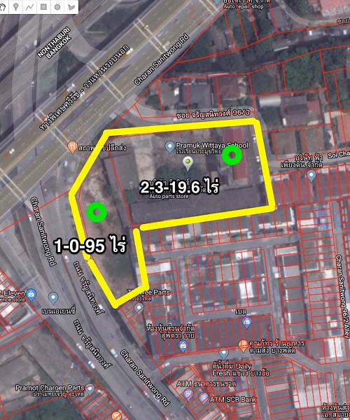 ขาย-ที่ดิน-ทำเลธุรกิจ-ผืนงามต้นถนนจรัญสนิทวงค์-เขตบางพลัด-กรุงเทพฯ