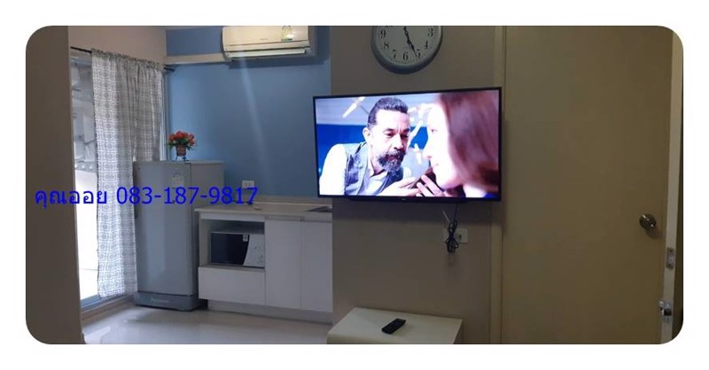 ให้เช่าลุมพีนีคอนโดบดินทร์เดชารามคำแหง43-1ห้องกั้นห้องนอนรับแขกห้องสวยเฟอรครบ7300tel0831879817