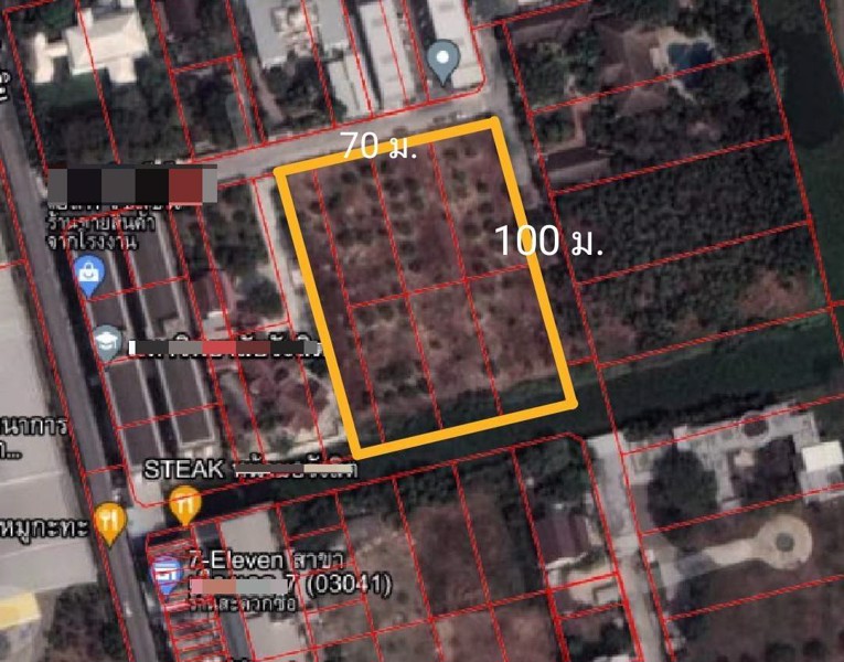 ขายที่ดินทำเลดีเมืองปทุมธานี-ใกล้มหาวิทยาลัยรังสิต-เนื้อที่-4-2-48-ไร่-แปลงมุม-สร้างอพาท์เมนท์ได้