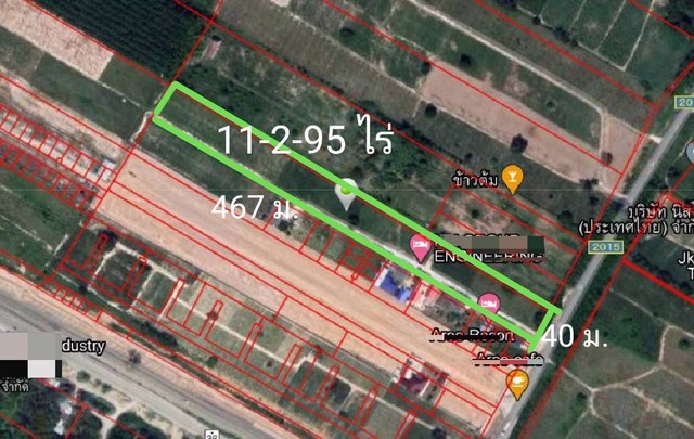 ขายที่ดินอำเภอพัฒนานิคมระยอง-พื้นที่สีม่วง-เขต-eec-เนื้อที่-11-2-95-ไร่-ถนนสาย-36-สร้างโรงงานได้