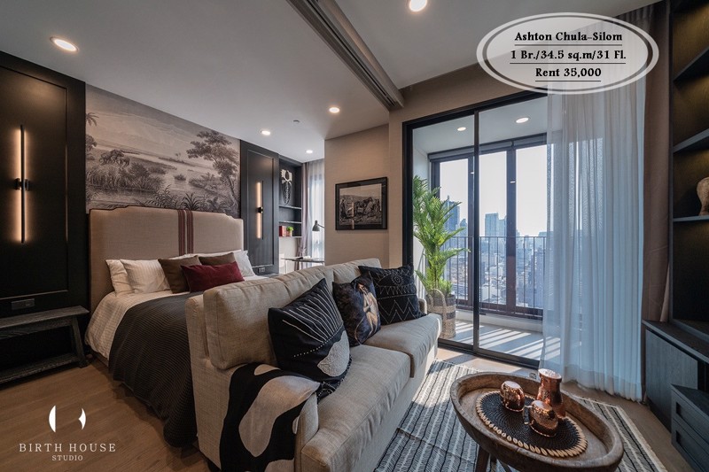 เช่า-ashton-จุฬา-สีลม-ห้องสวย-1นอน-ชั้น-31-ใกล้-mrt-สามย่าน-35000-บาท