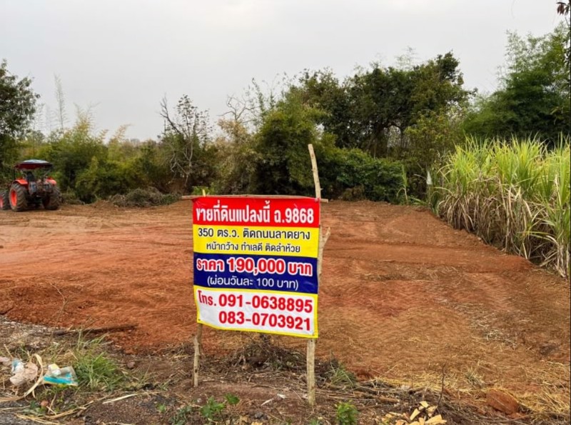 ขายที่ดิน350ตรว-ติดถนนลาดยาง-ถมแล้ว