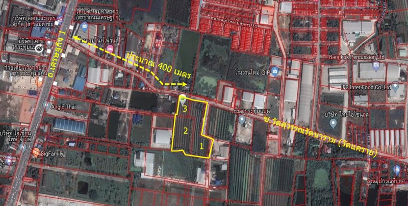 ให้เช่าที่ดิน-ถนนเศรษฐกิจ-กระทุ่มแบน-วัดสุวรรณรัตนาราม-วัดแคราย-