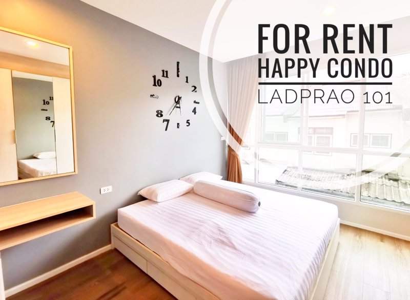ให้เช่า-happy-condo-ลาดพร้าว-101-ตึก-b-ชั้น-2-ห้องแต่งสวย-ให้ชีวิตคุณมีชีวา-พร้อมเครื่องซักผ้า