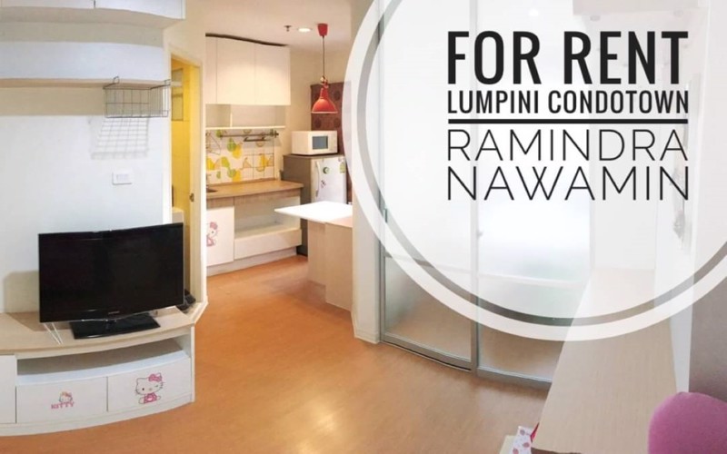 ให้เช่า-ลุมพินี-คอนโดทาวน์-รามอินทรา-นวมินทร์-กม8-ตึก-b-ชั้น-4-ห้องขนาด-25-ตรม-แต่งสวย