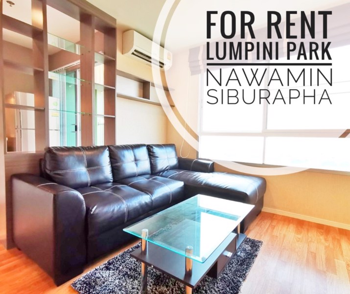 ให้เช่า-ลุมพินี-พาร์ค-นวมินทร์-ศรีบูรพา-2-ห้องนอน-ตึก-b1-ห้องมุม-ชั้นสูง-แต่งสวย-จอดรถได้-2-คัน