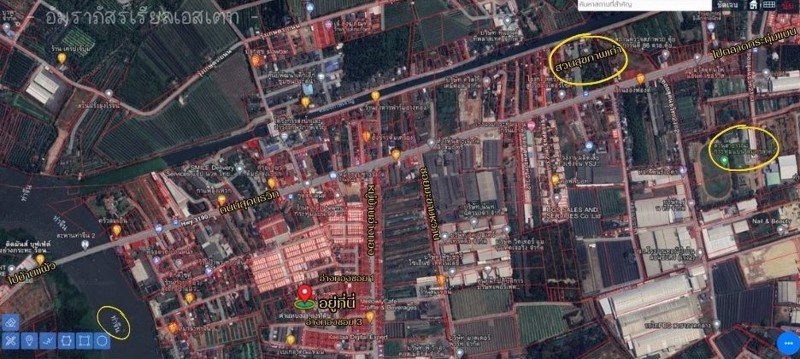 ขายที่ดินพร้อมสิ่งปลูกสร้างหลังหมู่บ้านอ่างทองธานี-กระทุ่มแบน