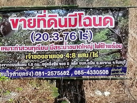 ขายที่ดินมีโฉนดเหมาะกับการทำสวนทุเรียน-20-ไร่-3-งาน-76-ตรวา-จจันทบุรี