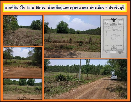 ขายที่ดิน-9ไร่-1งาน-19ตรว-ทำเลดีอยู่แหล่งชุมชน-และ-ท่องเที่ยว-จปราจีนบุรี