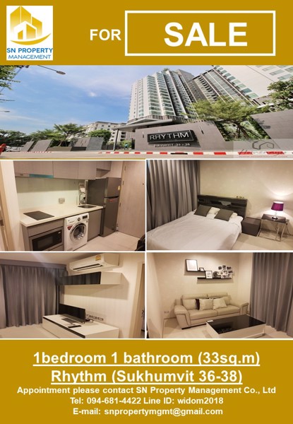 ขาย-คอนโดrhythm-sukhumvit-36-38-1นอน1น้ำ-ขนาด-33-ตรม-ตกแต่งครบ-ทำเลดี