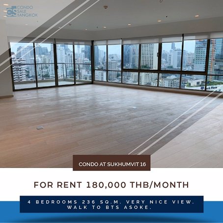 luxury-condo-for-rent-in-sukhumvit-16-4-br-236-sqm-very-nice-view-corner-unit-walk-to-bts-asoke