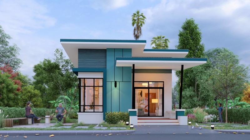 ขายบ้านเดี่ยวชั้นเดียว-สไตล์โมเดิร์น
